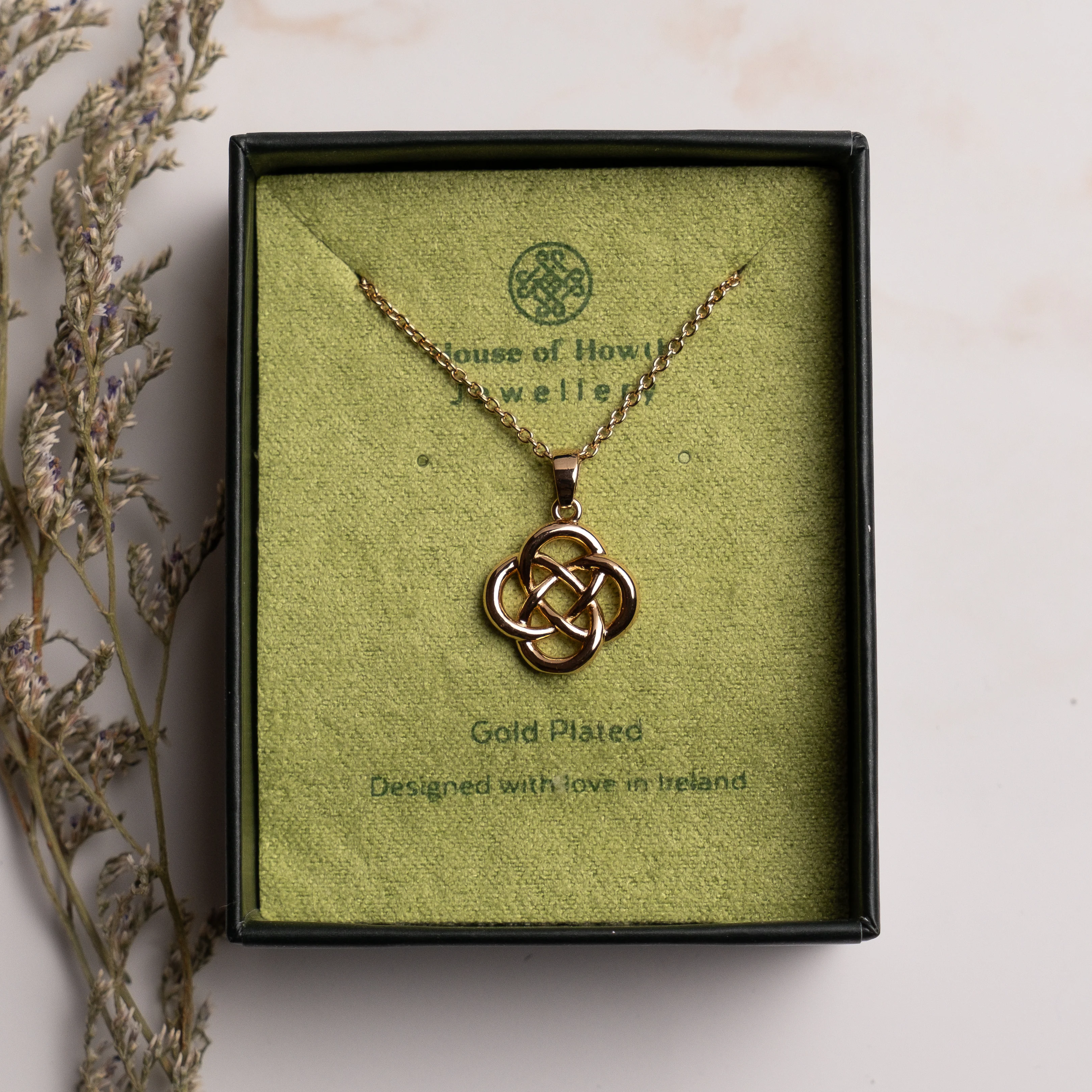 Celtic Knot Gold Plated Pendant - 1855