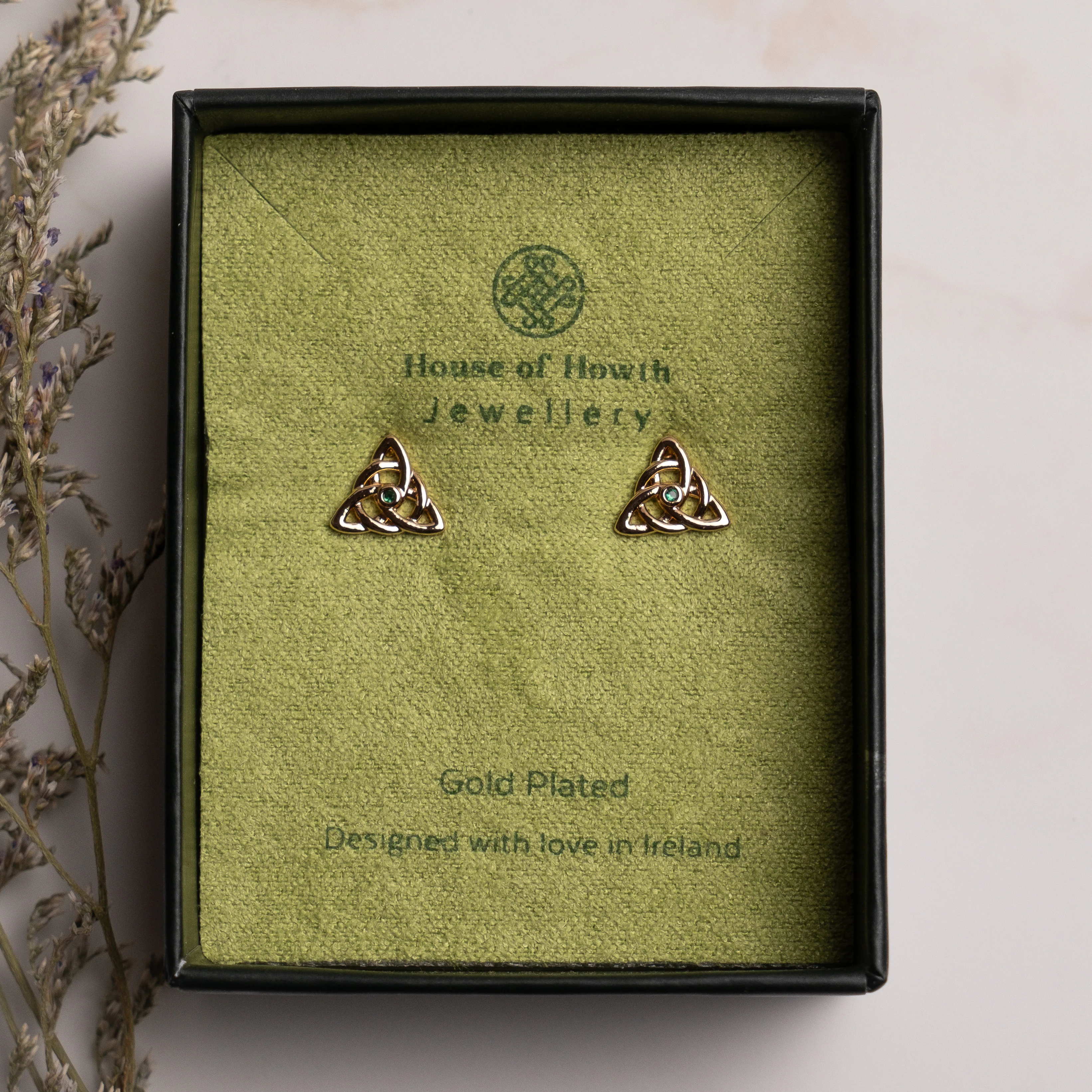 Trinity Knot Studs Gold Plated - 1881