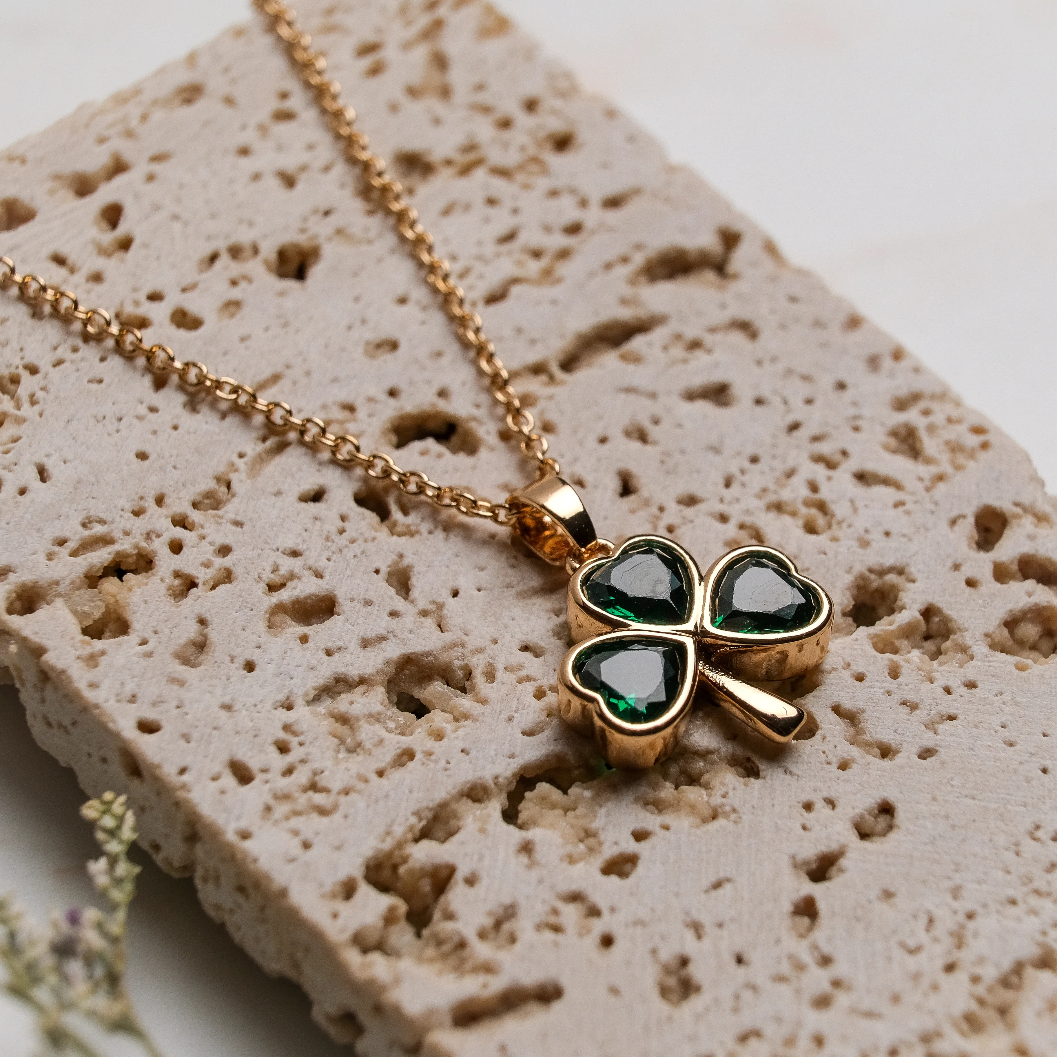 Shamrock Greenstone Pendant - 6381