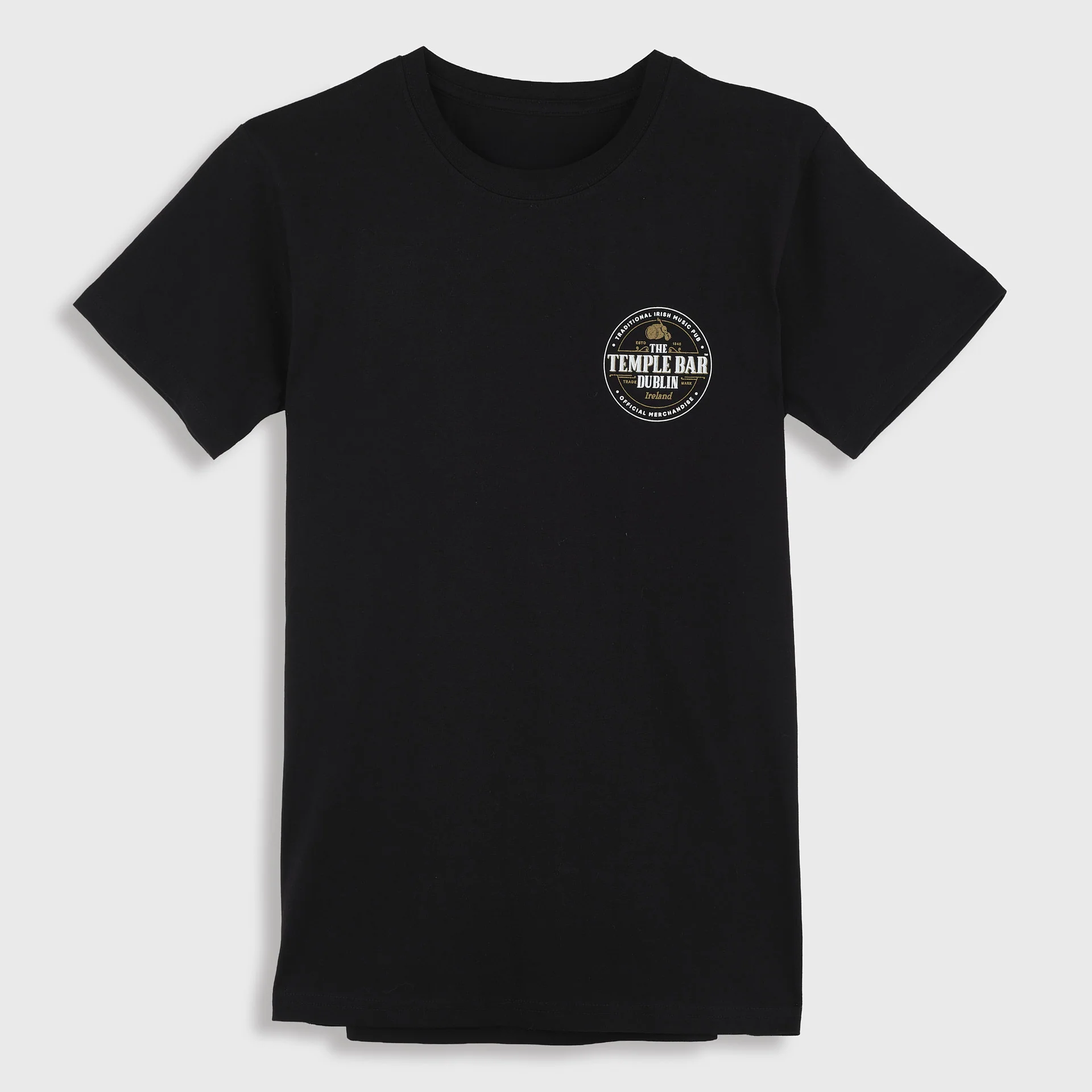 The Temple Bar Dublin F&B Round Unisex T-Shirt - Image 3
