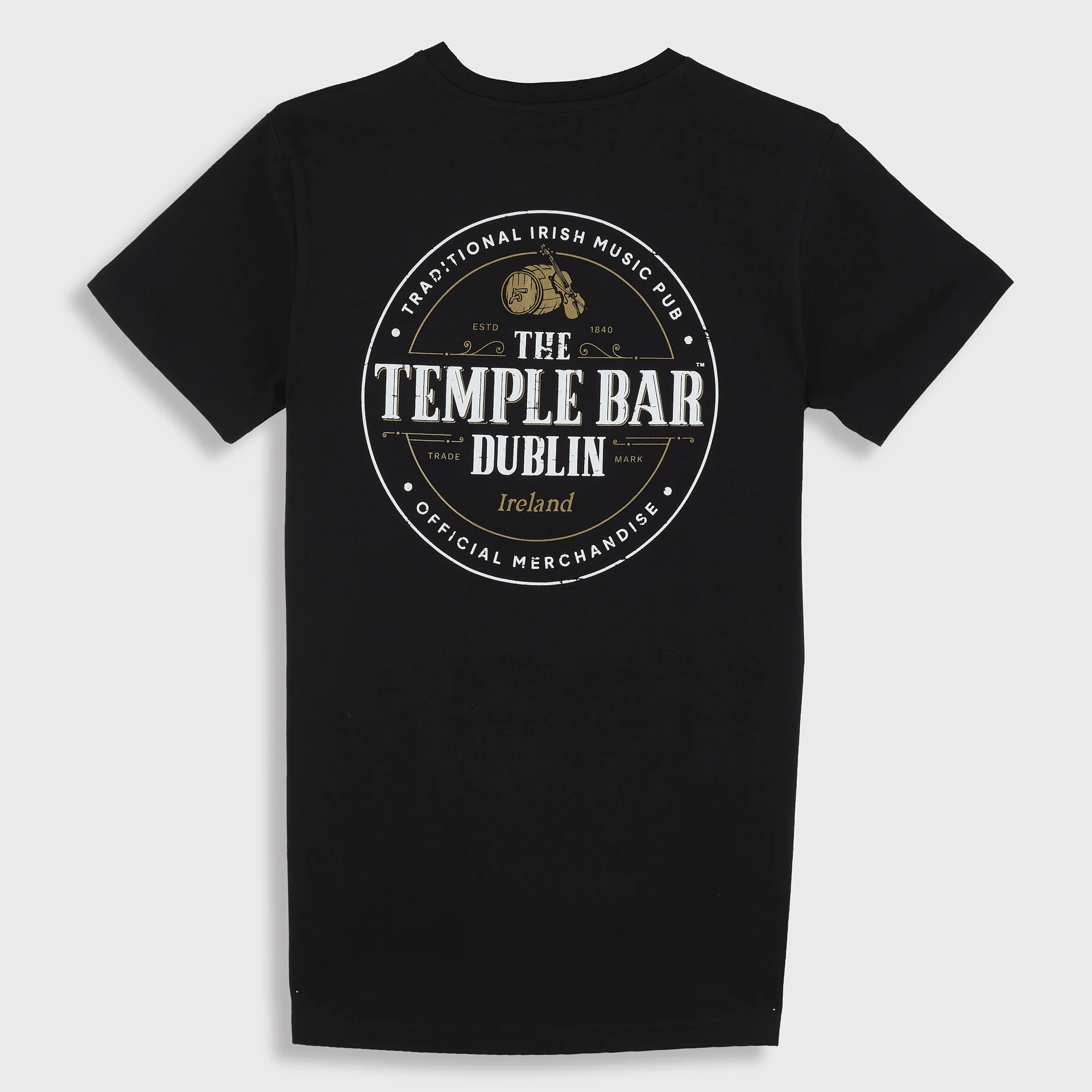 The Temple Bar Dublin F&B Round Unisex T-Shirt - Image 4